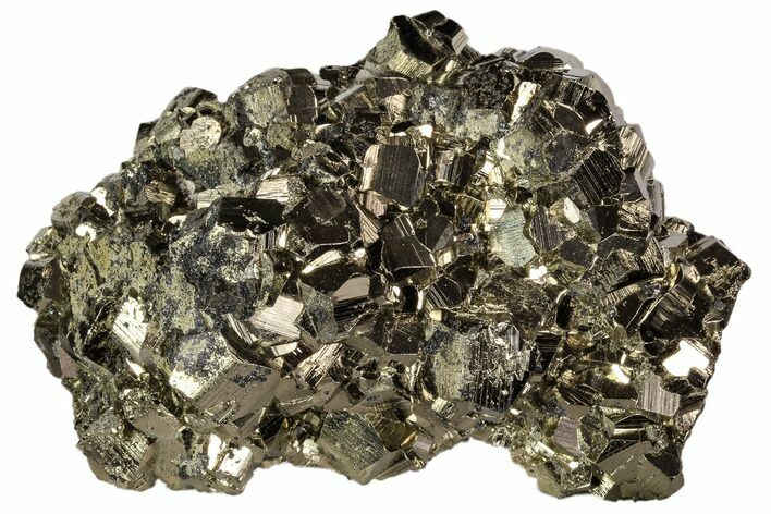 Gleaming Pyrite Crystal Cluster - Peru #106857